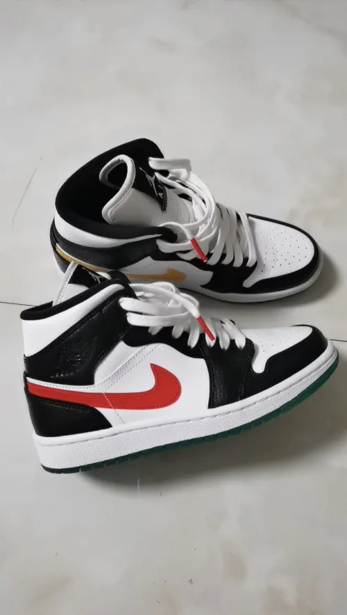 Jordan 1 Mid Alternate Swooshes Red Yellow (Women's) BQ6472-063 review 