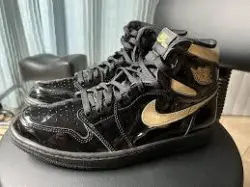 Jordan 1 Retro High Black Metallic Gold 555088-032 review Rosangel Rosario