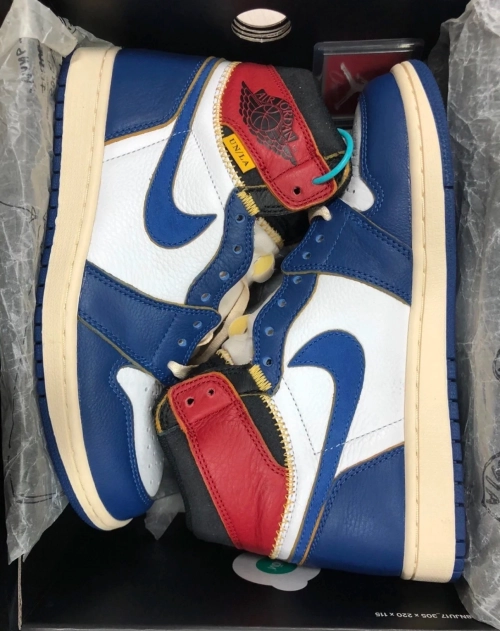  Union X Air Jordan 1 OG Hi Retro Blue Toe BV1300-146 review 
