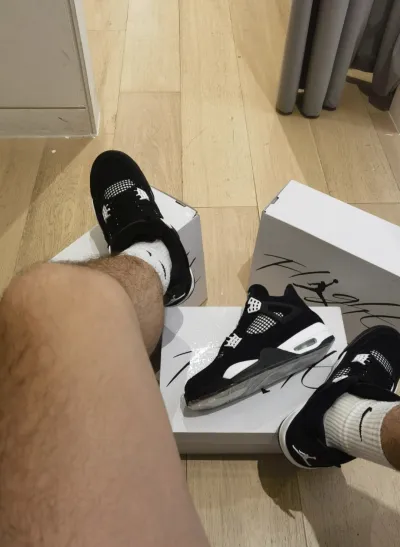 Air Jordan 4 Retro White Thunder FQ8138-001 review DLLLLLCY