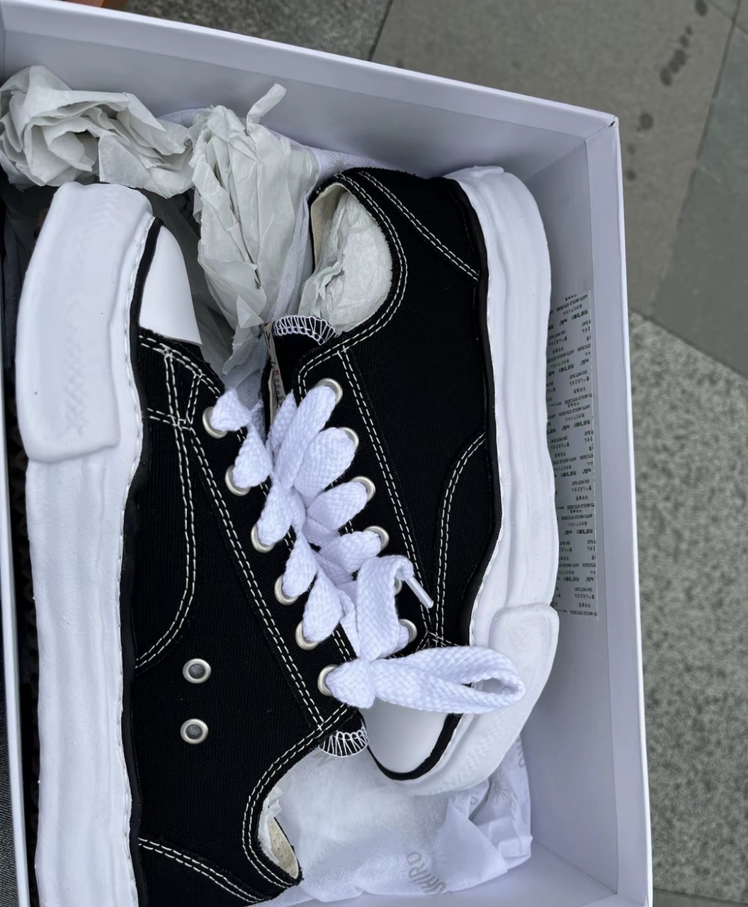 Mihara Yasuhiro Peterson OG Sole Canvas Low Black A01FW702 review njihftrew