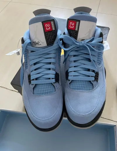 Air Jordan 4 Retro University Blue CT8527-400  review fkcjvbjhdfbg