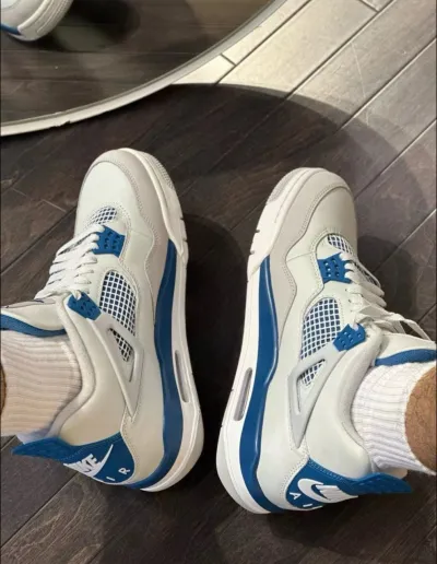 Jordan 4  Military Blue (2024)  FV5029-141 review RJKJIGH