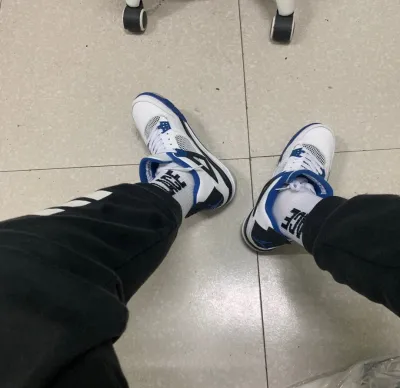 Air Jordan 4 Retro Motorsports Blue 308497-117 review OOOOl