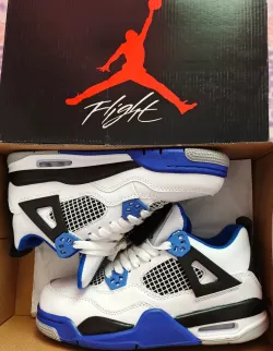 Air Jordan 4 Retro Motorsports Blue 308497-117 review LLLLL