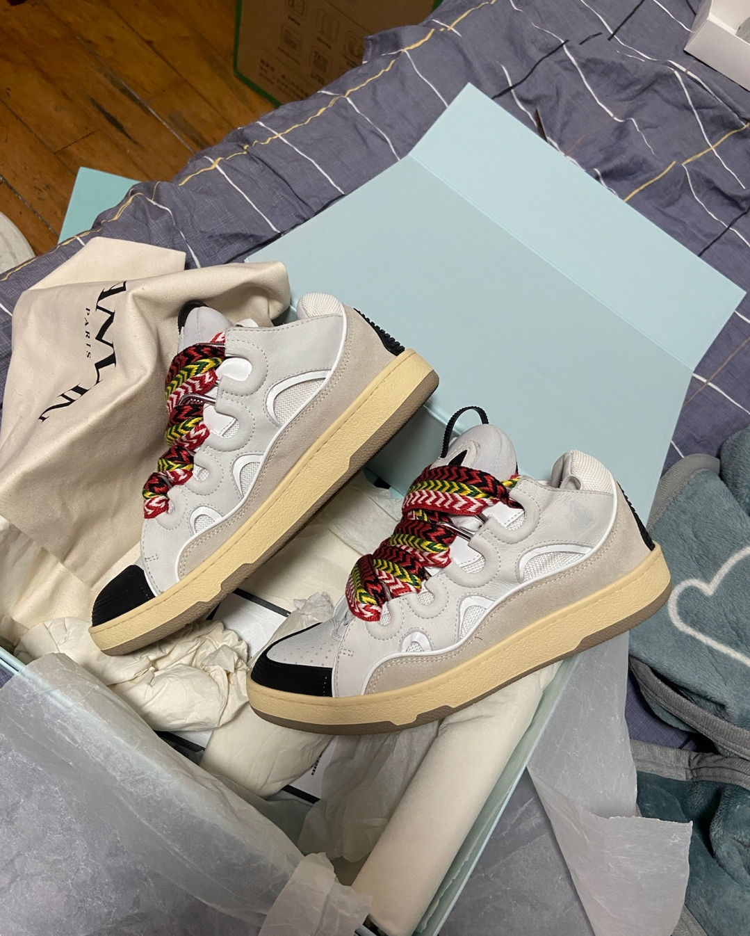 Lanvin Leather Curb White Ivory FM-SKRK11-DRAG-A2000 review Sjhgil