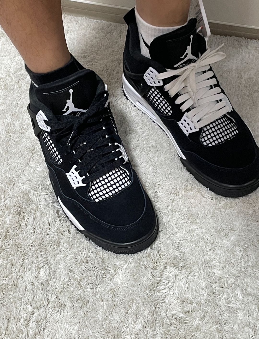 Jordan 4 Retro White Thunder FQ8138-001 review dkfcsdgh