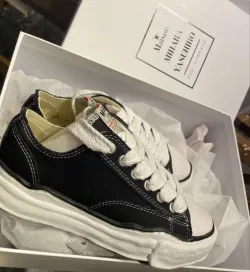 Maison Mihara Yasuhiro Peterson OG Sole Canvas Low Black A01FW702 review sdgg