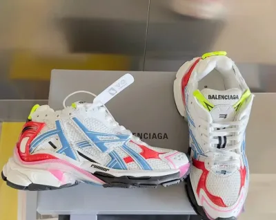 Balenciaga Runner White Red Blue Pink 677403W3RB69645 review ewfr