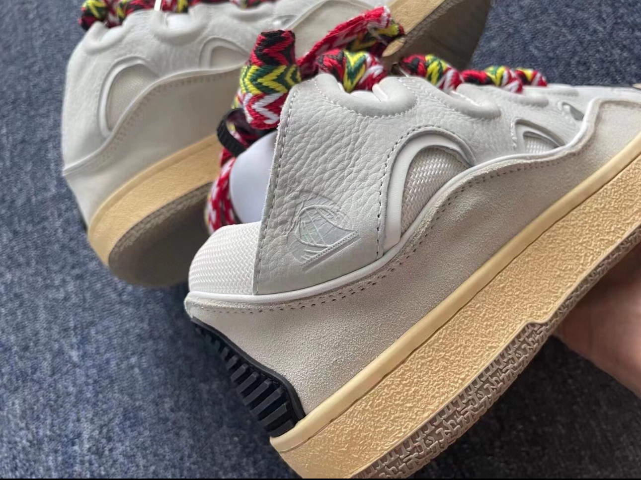 Lanvin Leather Curb White Ivory FM-SKRK11-DRAG-A2000 review Michelle 01