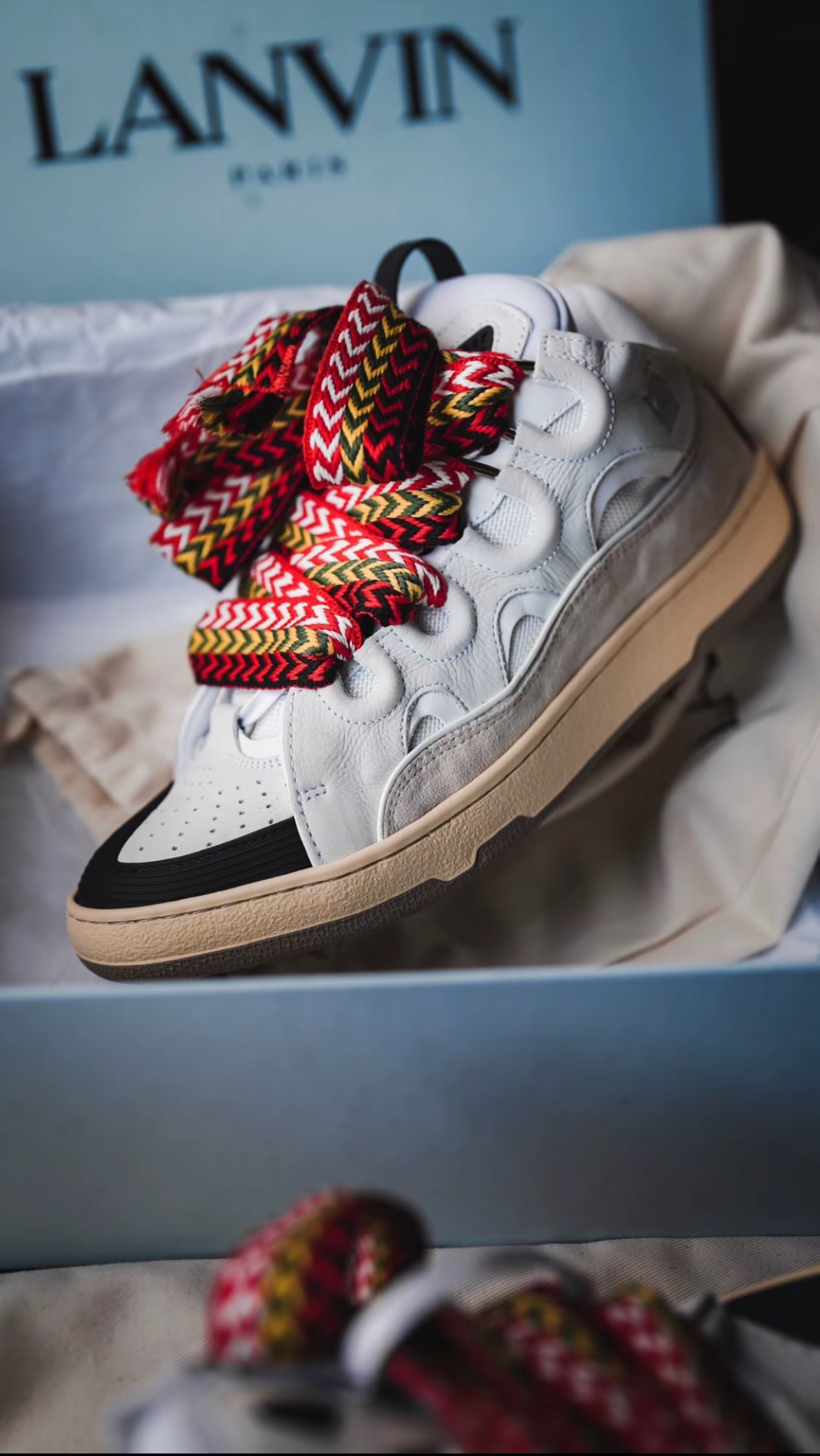 Lanvin Leather Curb White Ivory FM-SKRK11-DRAG-A2000 review Tara