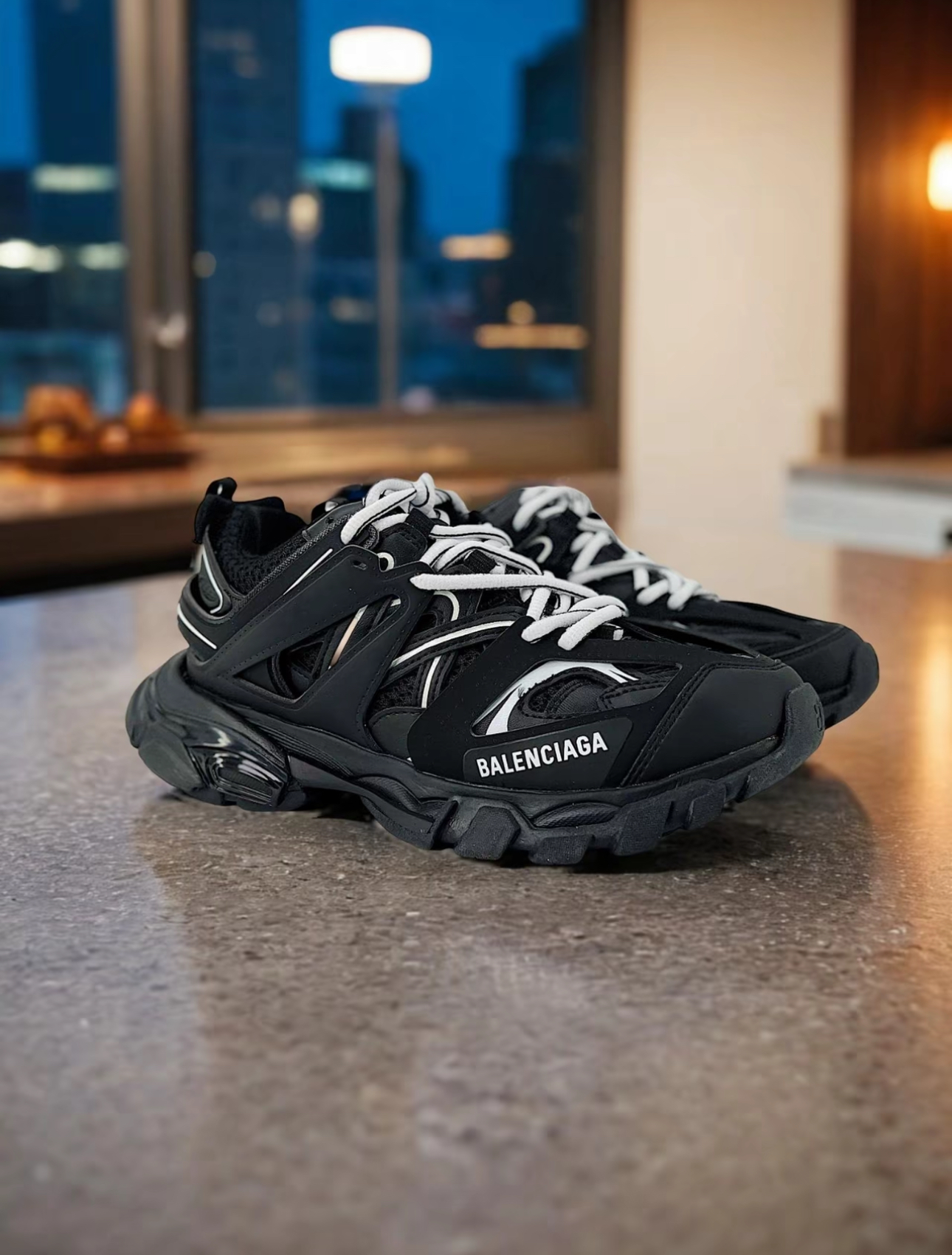 Balenciaga Track LED Black And White 542023 W1GB1 2045 review Dora