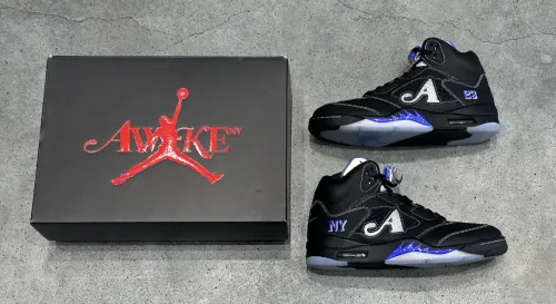 Awake NY x Jordan 5 Retro Black Racer Blue DV4982-004 review 