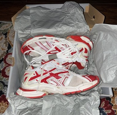 Balenciaga Runner Sneaker White Red 677403 W3RB2 9060 review Cole
