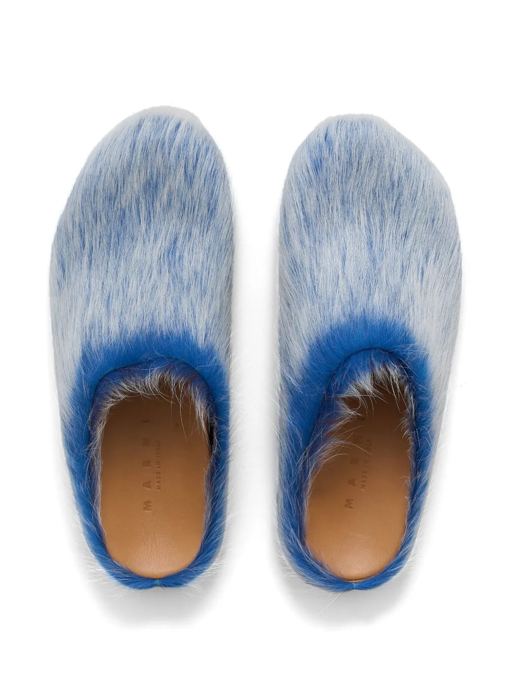 Marni Calf Hair Clogs Blue SBMR000600P8006