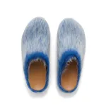 Marni Calf Hair Clogs Blue SBMR000600P8006