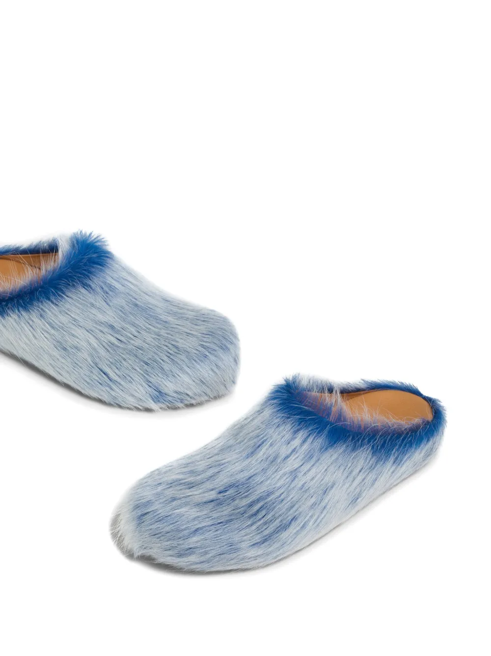 Marni Calf Hair Clogs Blue SBMR000600P8006