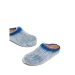 Marni Calf Hair Clogs Blue SBMR000600P8006