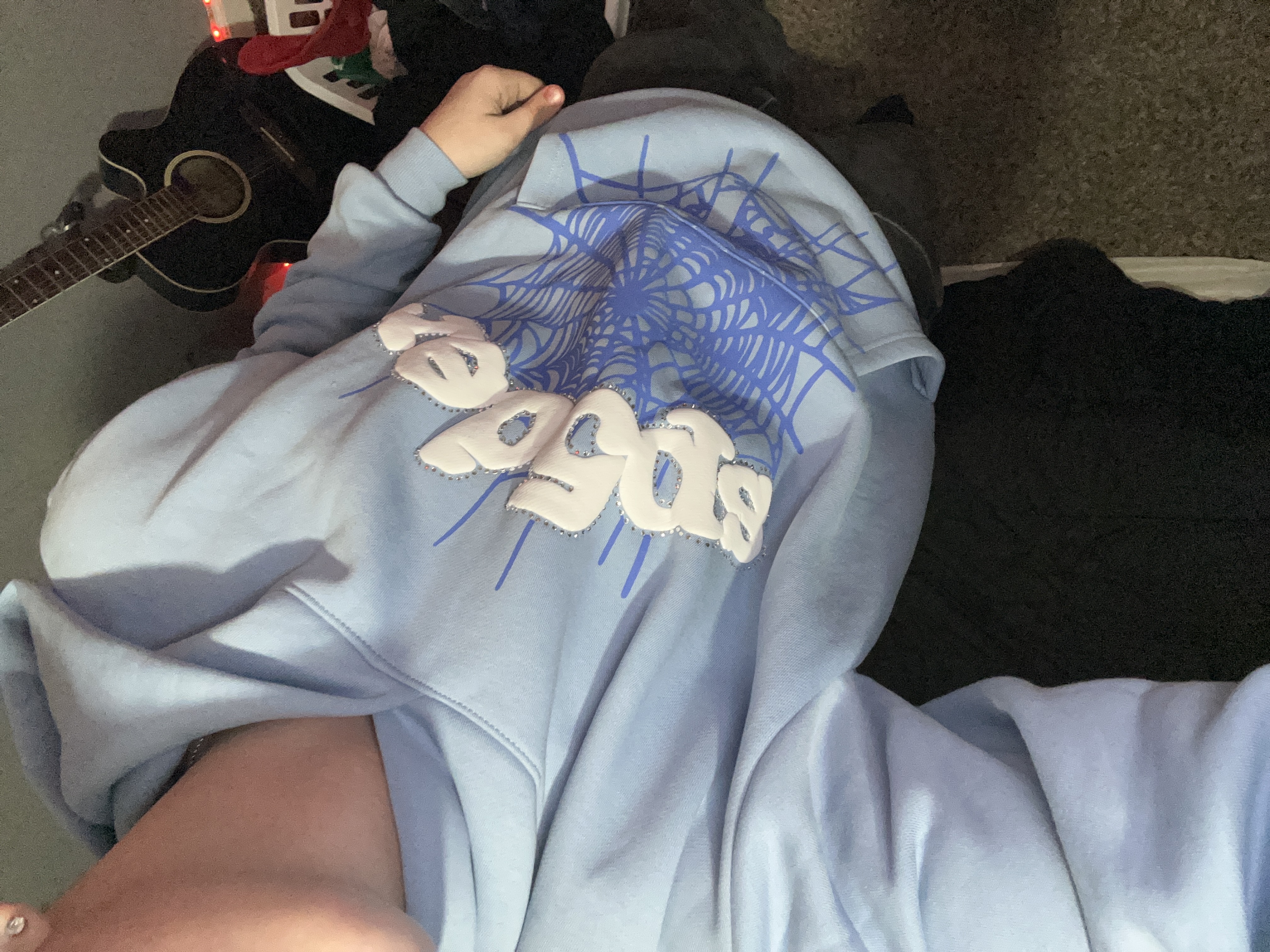 Sp5der Web Hoodie Blue review Cody Vann 02
