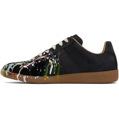 Maison Margiela Black Paint Replica Sneakers 01