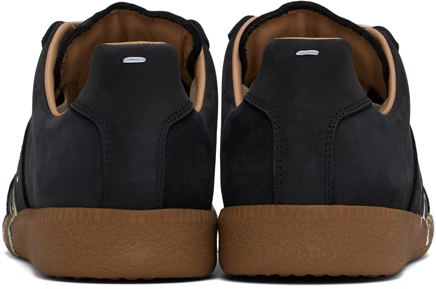 Maison Margiela Black Paint Replica Sneakers