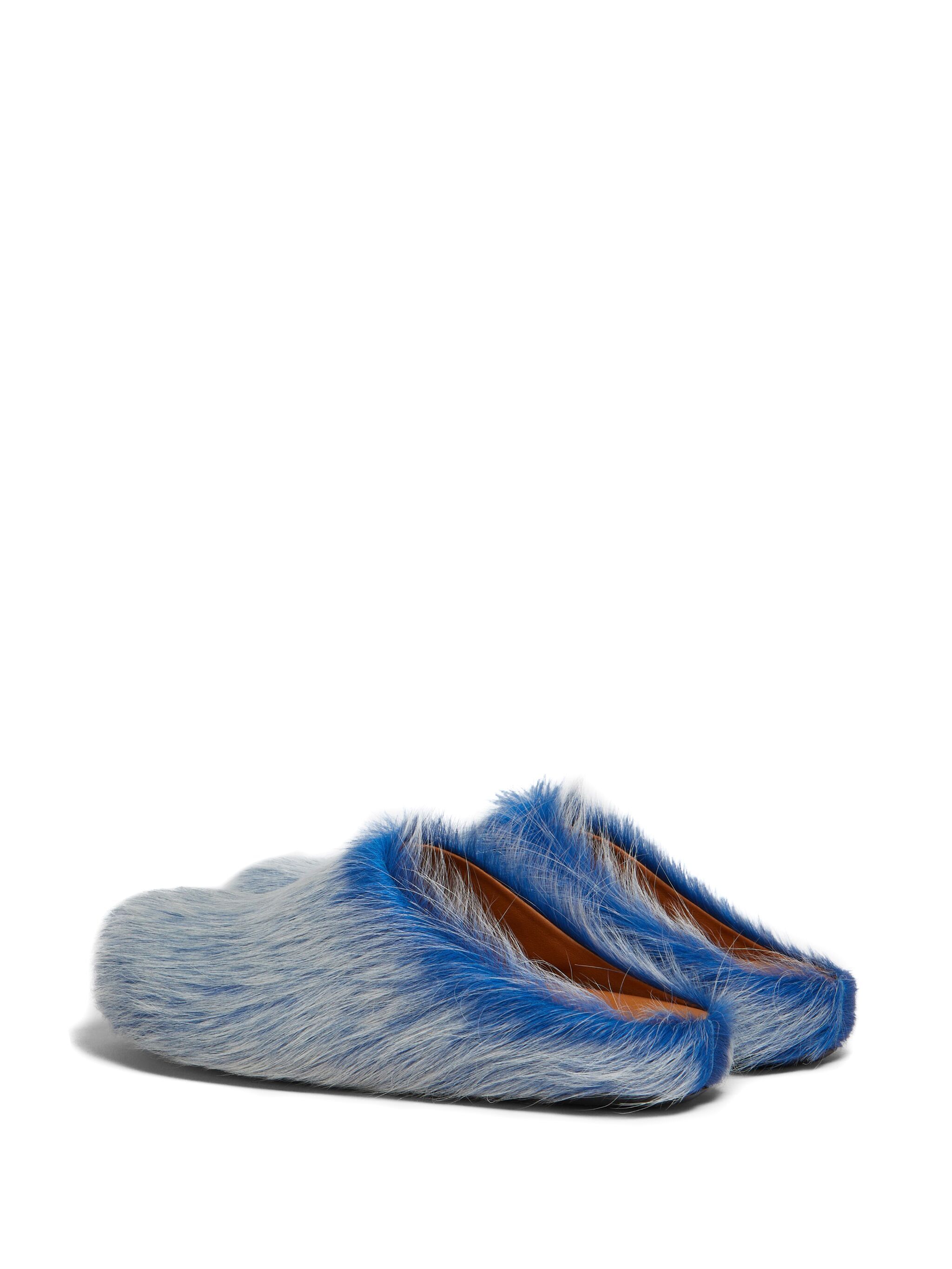 Marni Long hair Calfskin Fussbett Clogs Blue SBMR000600P8006