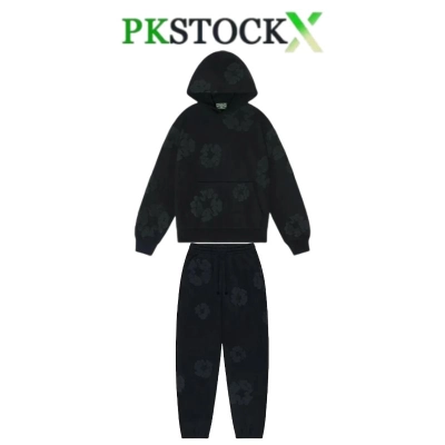 Denim Tears Cotton Wreath Hooded Sweatshirt 'Black Monochrome' Set 01