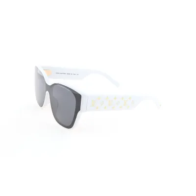 Louis Vuitton Black sunglasses white frame 02