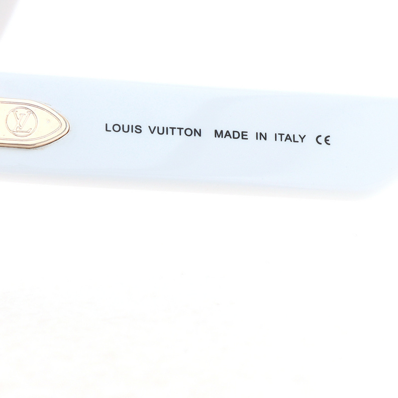 Louis Vuitton Black sunglasses white frame