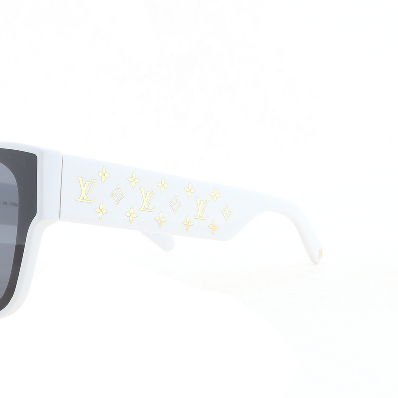 Louis Vuitton Black sunglasses white frame