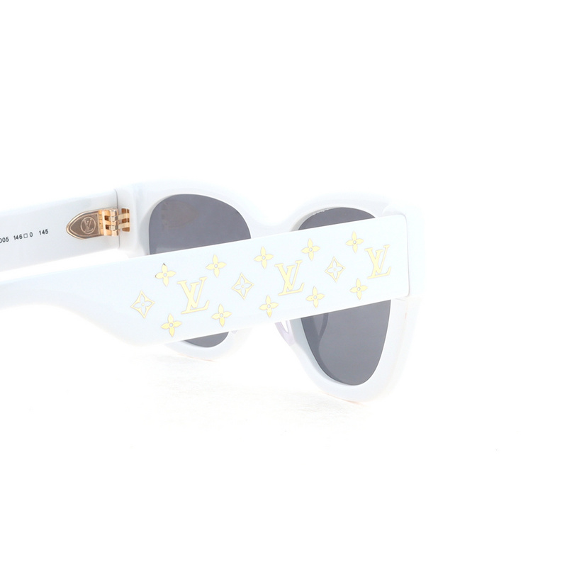 Louis Vuitton Black sunglasses white frame