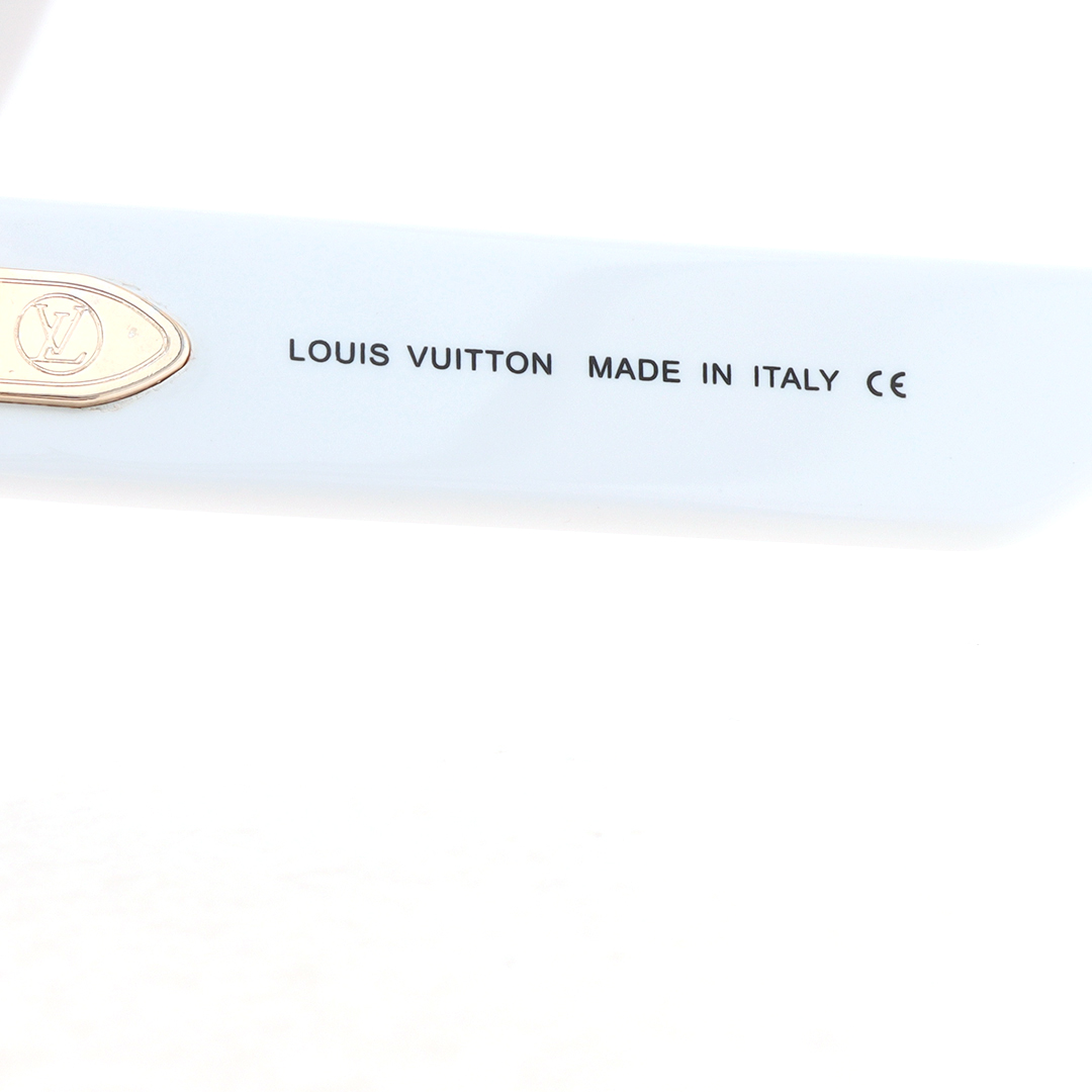 Louis Vuitton Black sunglasses white frame
