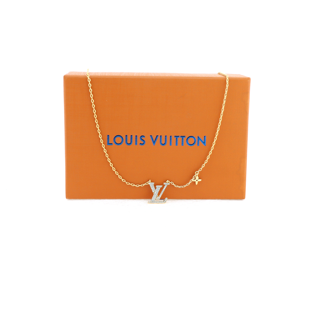 Louis Vuitton Diamond Metal Crystal Necklace