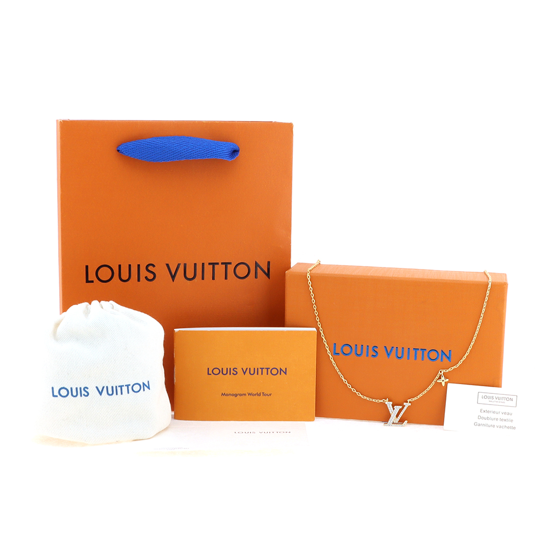 Louis Vuitton Diamond Metal Crystal Necklace