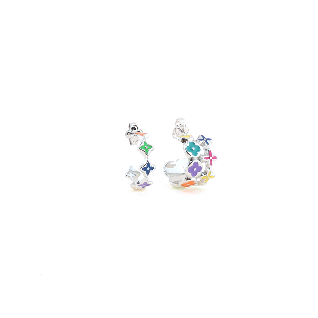 Louis Vuitton Floral enamel earrings