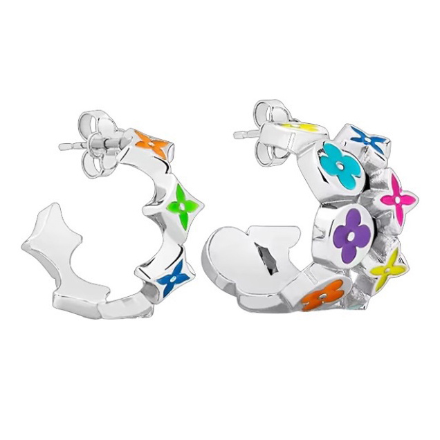 Louis Vuitton Floral enamel earrings