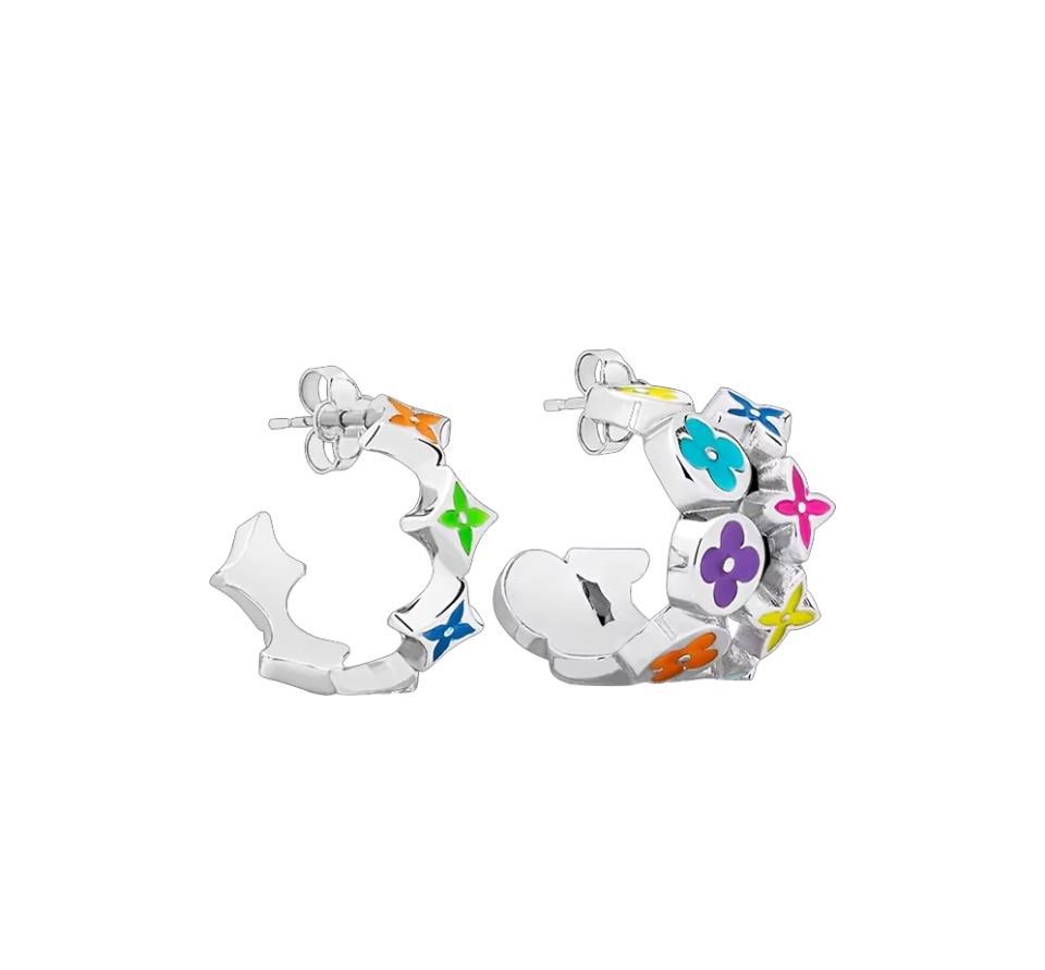 Louis Vuitton Floral enamel earrings