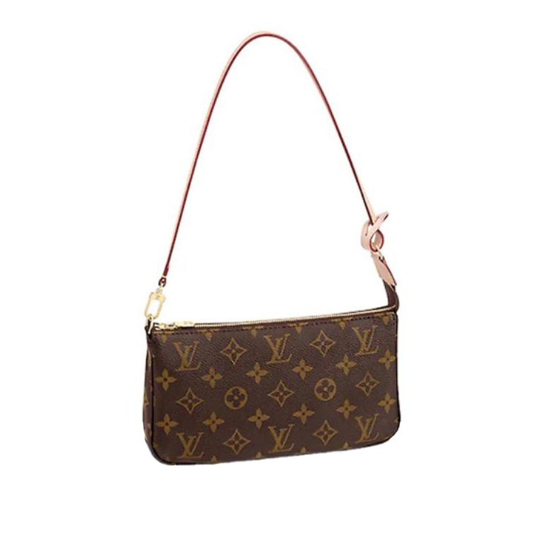 Louis Vuitton Hemp General Old Flower Zipper Underarm Bag