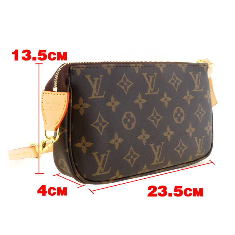 Louis Vuitton Hemp General Old Flower Zipper Underarm Bag