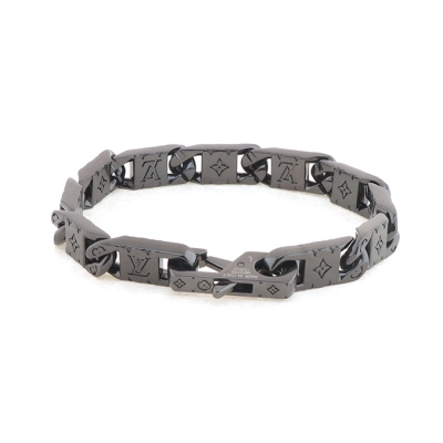 Louis Vuitton Rectangle Chain Bracelet Black 01