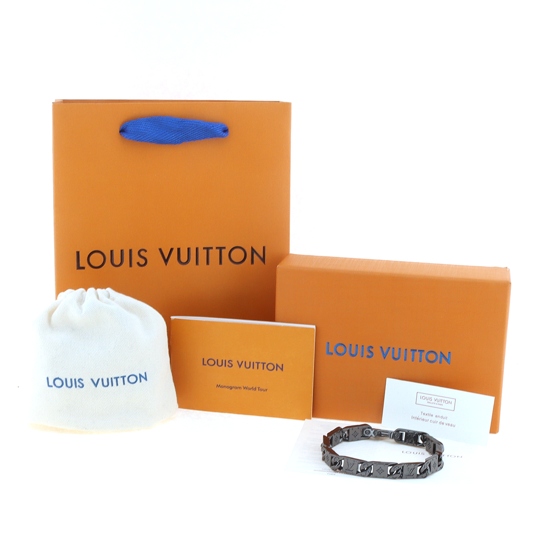 Louis Vuitton Rectangle Chain Bracelet Black