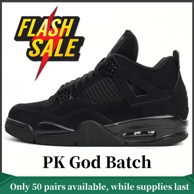 PK God Batch Air Jordan 4 Black Cat CU1110-010 01