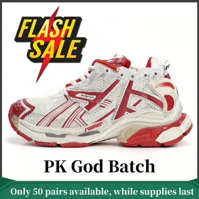 PK God Batch Balenciaga Runner White Red 677402 W3RB2 9060 01