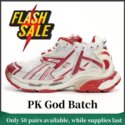 PK God Batch Balenciaga Runner White Red 677402 W3RB2 9060 01
