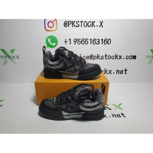 PK God Batch LOUIS VUITTON Swarovski™ crystals Skate Sneakers review D*** 01
