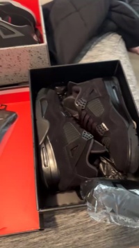 PK God Batch Air Jordan 4 Black Cat CU1110-010 review K***