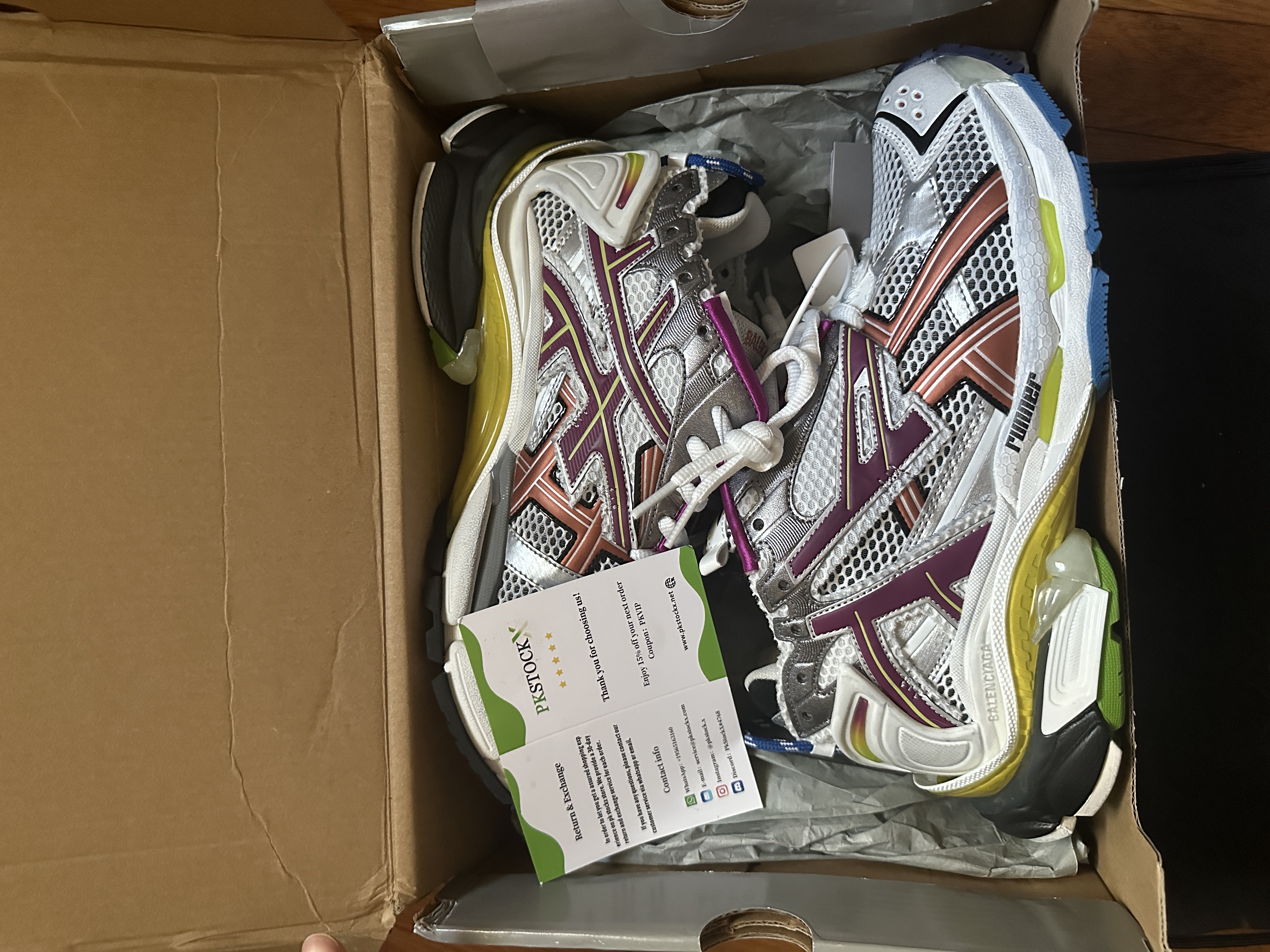 PK God Batch Balenciaga Runner Silver Purple 677403W3RB68123 review spider