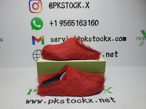 Feedback For Marni Long hair Calfskin Fussbett Sabot Red From PkStockX Customers