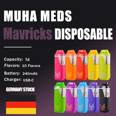 Muha Meds GERMANY Stock 1000mg Mavricks Disposable 01