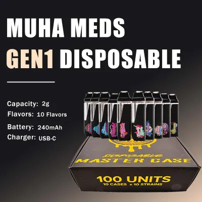 Muha Meds wholesale 2000mg Gen1 Black Disposable  01